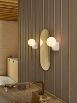 Astro Lyra Wall Single Gloss Glaze White Bathroom Wall Light