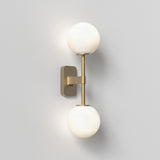 Astro Tacoma Twin Antique Brass Bathroom Wall Light