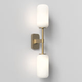 Astro Tacoma Twin Antique Brass Bathroom Wall Light