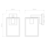 Astro Box Lantern 270 Textured Black Outdoor Wall Light