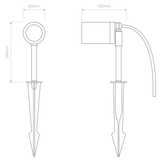 Astro Dartmouth Spike Spot Textured Black Outdoor Spotlight