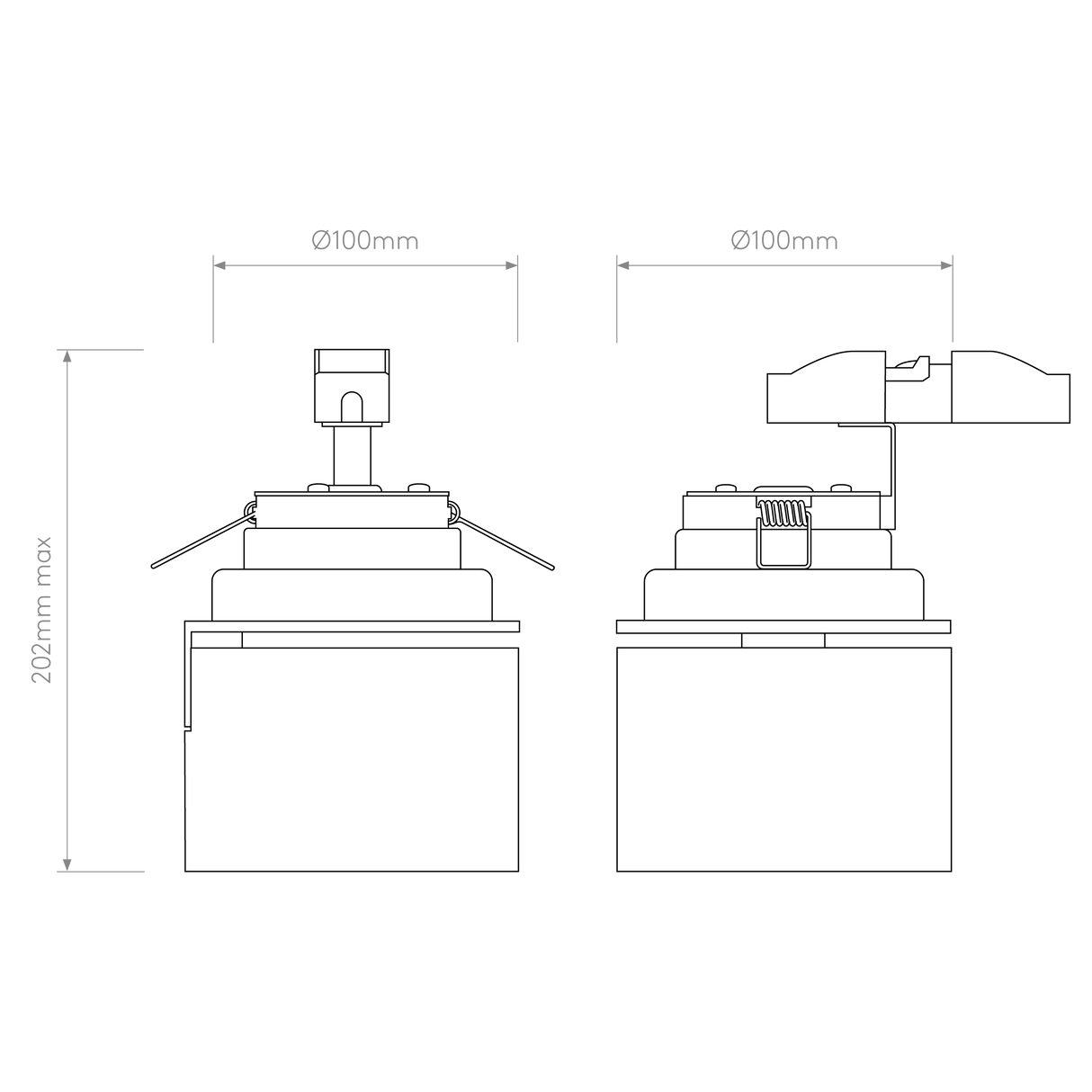 Astro Lynx Recess Matt White Interior Spotlight