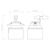 Astro Lynx Recess Matt White Interior Spotlight