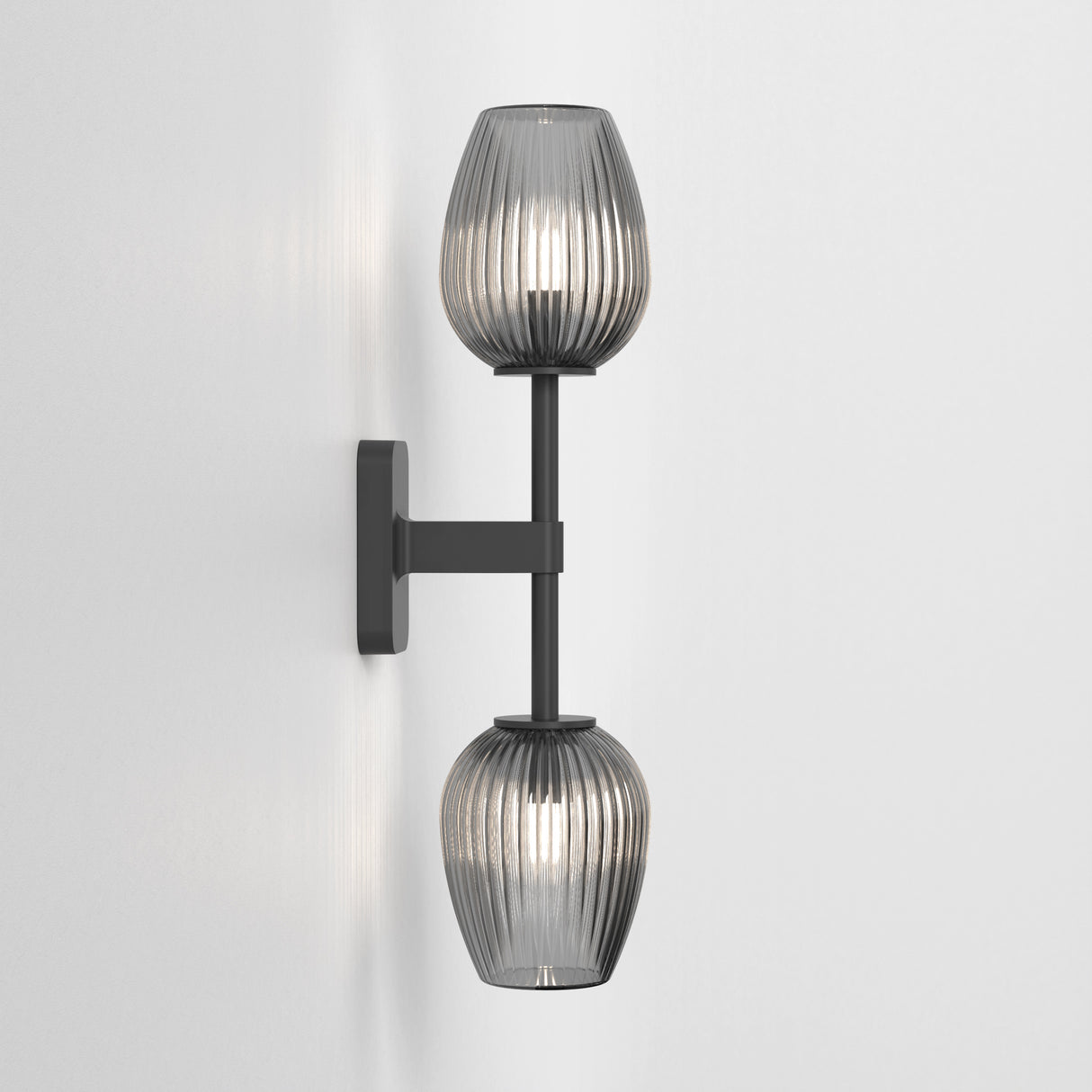 Astro Tacoma Twin Matt Black Bathroom Wall Light