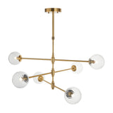 Amos Buckland 6 Light Pendant Brushed Brass