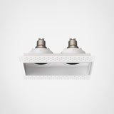 Astro Trimless Square Twin Adjustable Matt White Interior Downlight
