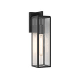 Astro Harvard Lantern Textured Black Outdoor Wall Light