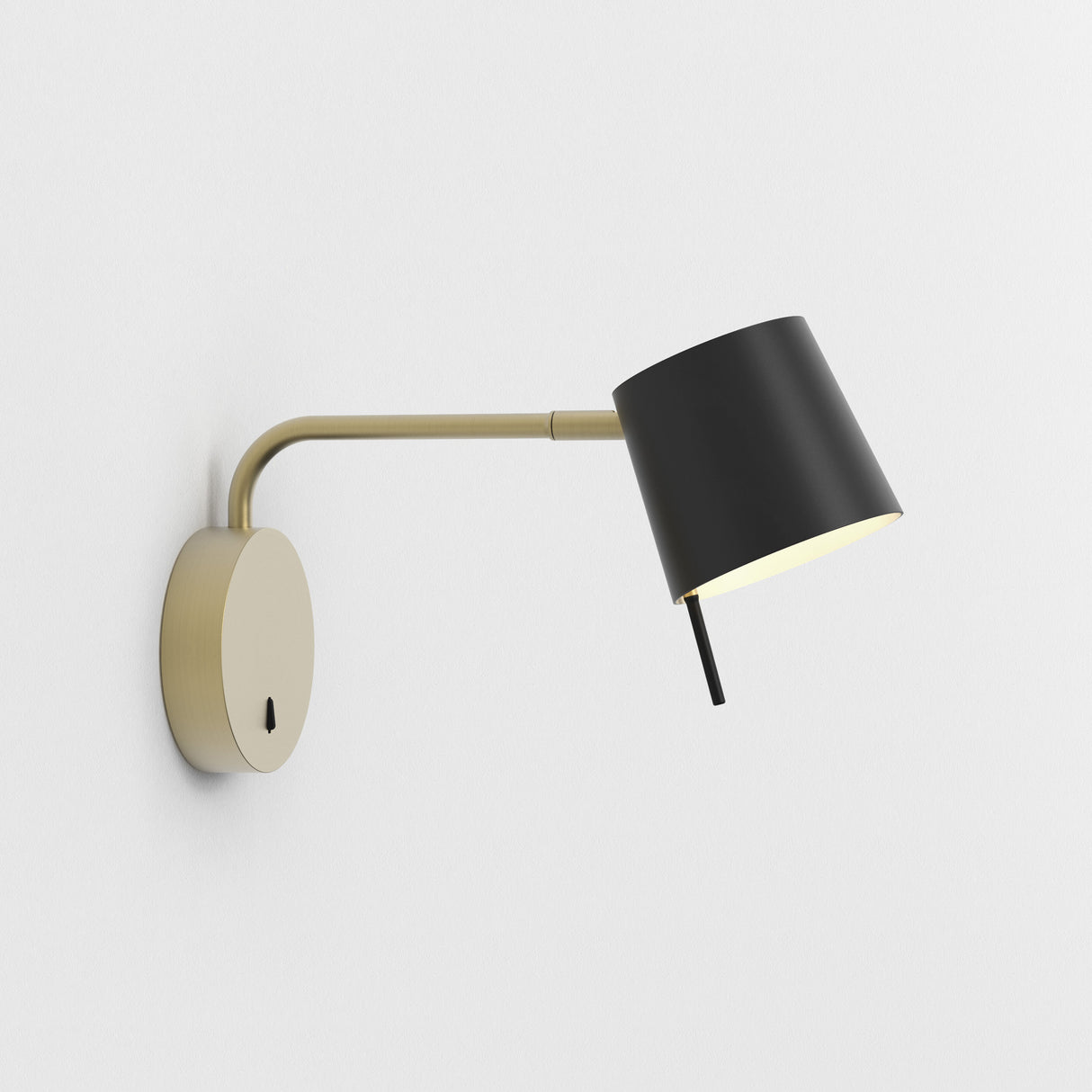 Astro Miura Swing Arm Base Matt Gold Interior Wall Light