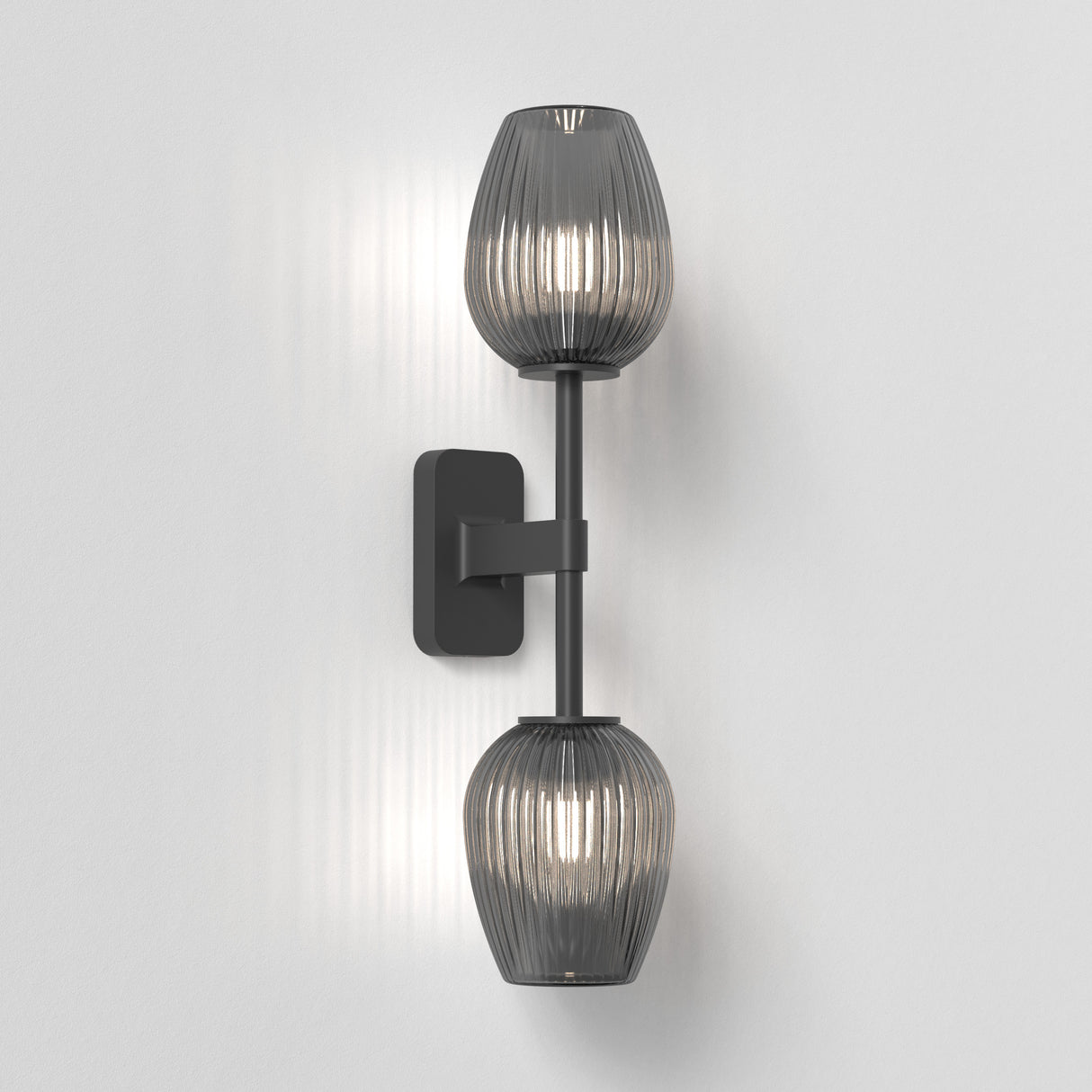 Astro Tacoma Twin Matt Black Bathroom Wall Light