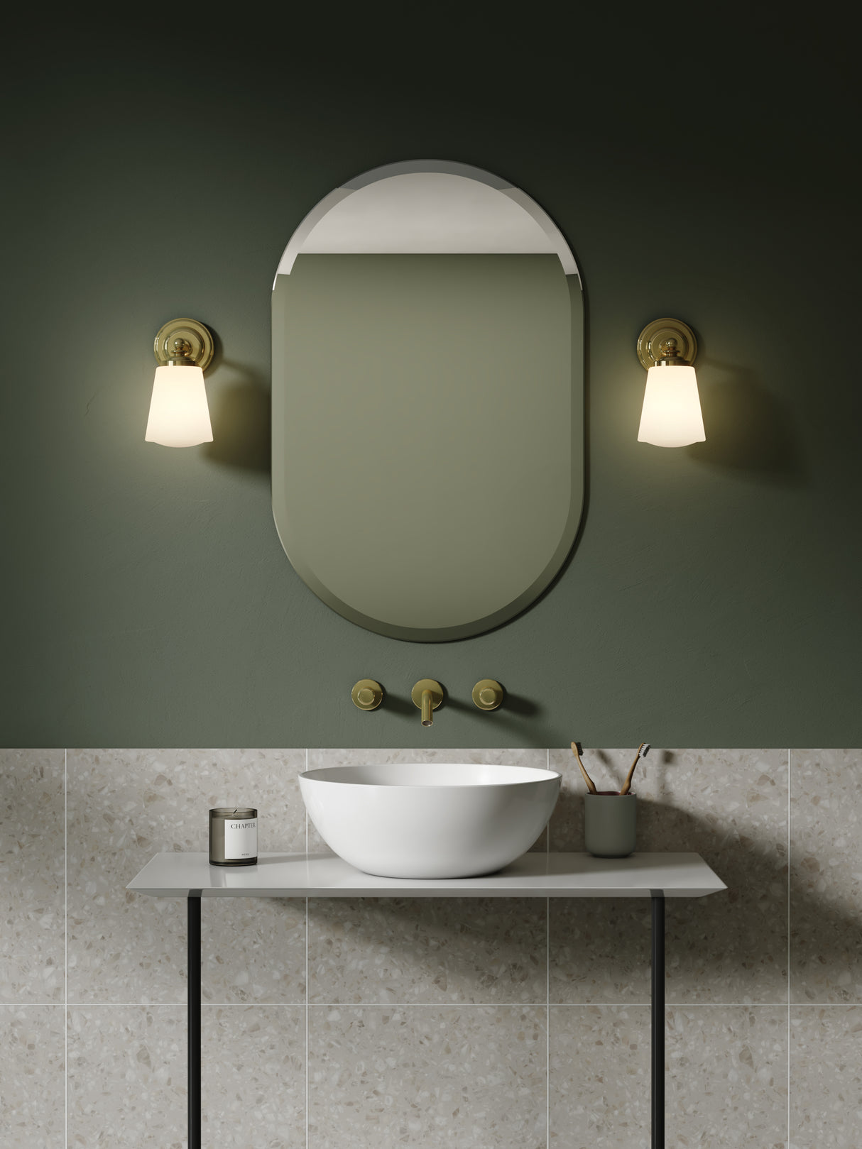 Astro Anton Polished Brass Bathroom Wall Light