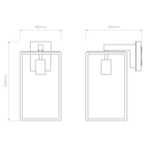 Astro Box Lantern 350 Textured Black Outdoor Wall Light