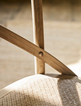 Garden Trading Ferndale Cross Back Dining Chair Elm Wood, Lime Wash, Set of 2