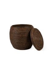 Garden Trading Wittering Side Table With Removable Lid - Rattan, Antique Brown