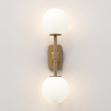 Astro Tacoma Twin Antique Brass Bathroom Wall Light
