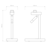 Astro Venn Table Reader Matt Nickel Interior Combination Reader Base