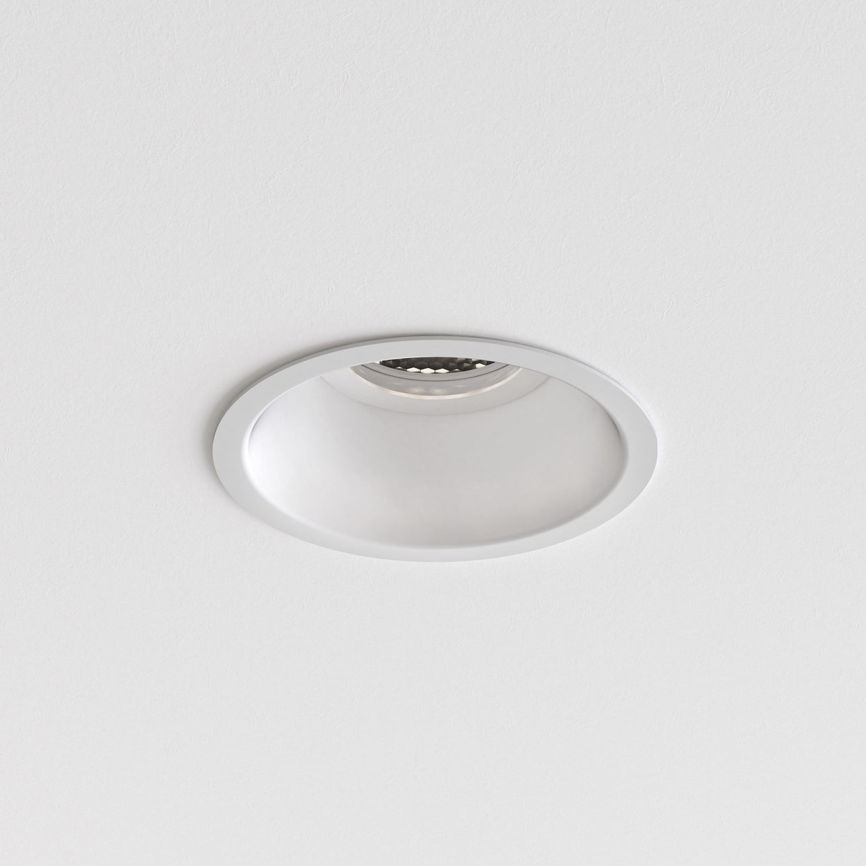 Astro Minima Slimline Round Fixed Fire-Rated IP65 Matt White Bathroom Downlight