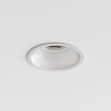 Astro Minima Slimline Round Fixed Fire-Rated IP65 Matt White Bathroom Downlight