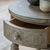 Amos Mustique Round 1 Drawer Side Table  –  from Amos Lighting + Home