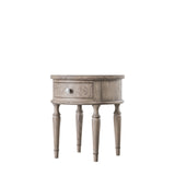 Amos Mustique Round 1 Drawer Side Table  –  from Amos Lighting + Home