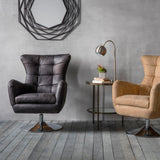 Amos Bristol Swivel Chair Antique Ebony  –  from Amos Lighting + Home