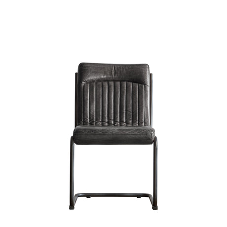 Amos Capri Leather Chair Antique Ebony  –  from Amos Lighting + Home