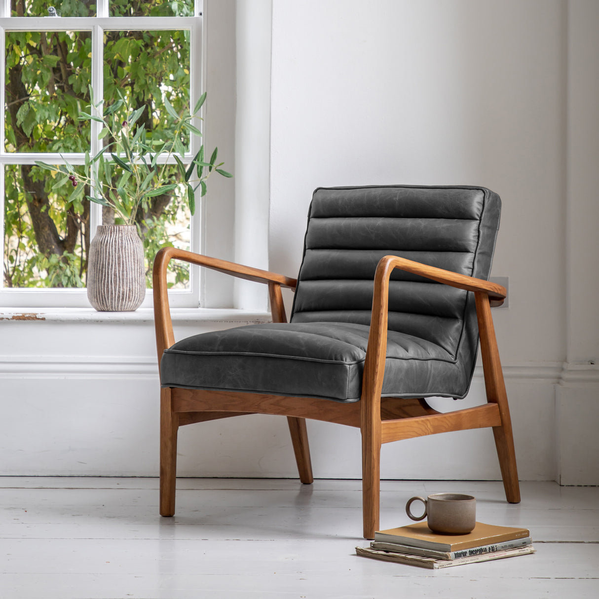 Amos Datsun Armchair Antique Ebony from Amos Lighting + Home