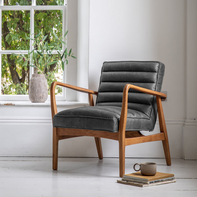 Amos Datsun Armchair Antique Ebony from Amos Lighting + Home