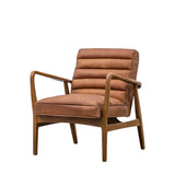 Amos Datsun Armchair Vintage Brown Leather from Amos Lighting + Home