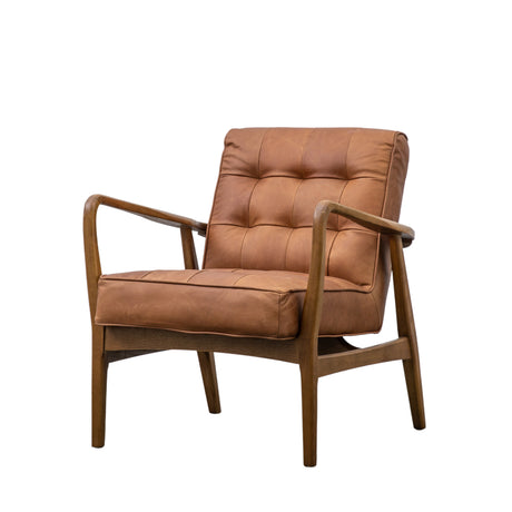 Amos Humber Armchair Vintage Brown Leather –  from Amos Lighting + Home