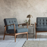 Amos Humber Armchair Dark Grey Linen  –  from Amos Lighting + Home