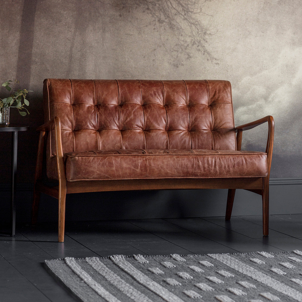 Amos Humber 2 Seater Sofa Vintage Brown Leather –  from Amos Lighting + Home