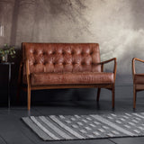 Amos Humber 2 Seater Sofa Vintage Brown Leather –  from Amos Lighting + Home