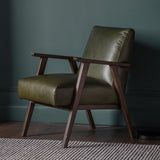 Amos Neyland Armchair Heritage Green Leather –  from Amos Lighting + Home