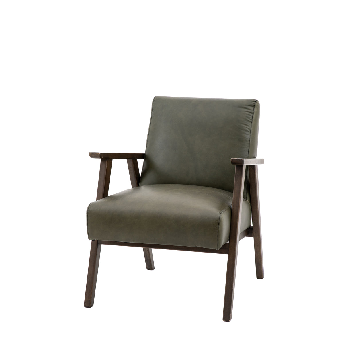 Amos Neyland Armchair Heritage Green Leather –  from Amos Lighting + Home