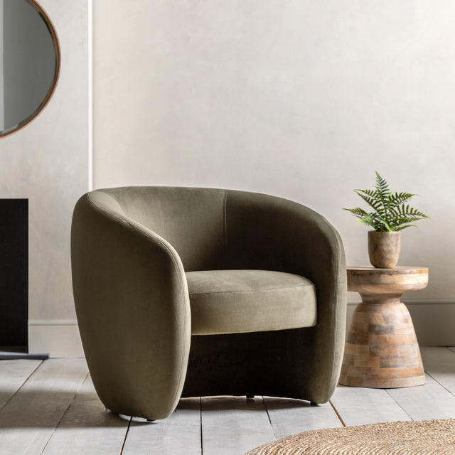 Amos Curvo Armchair Moss Green  –  from Amos Lighting + Home