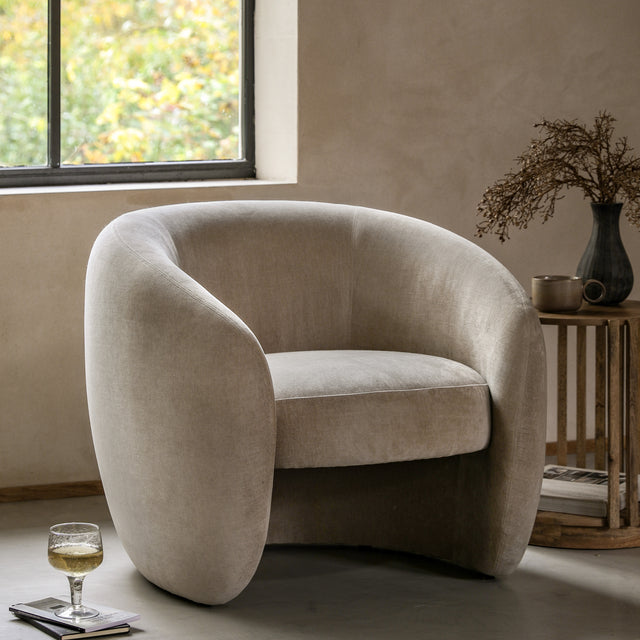 Amos Curvo Armchair Cream  –  from Amos Lighting + Home