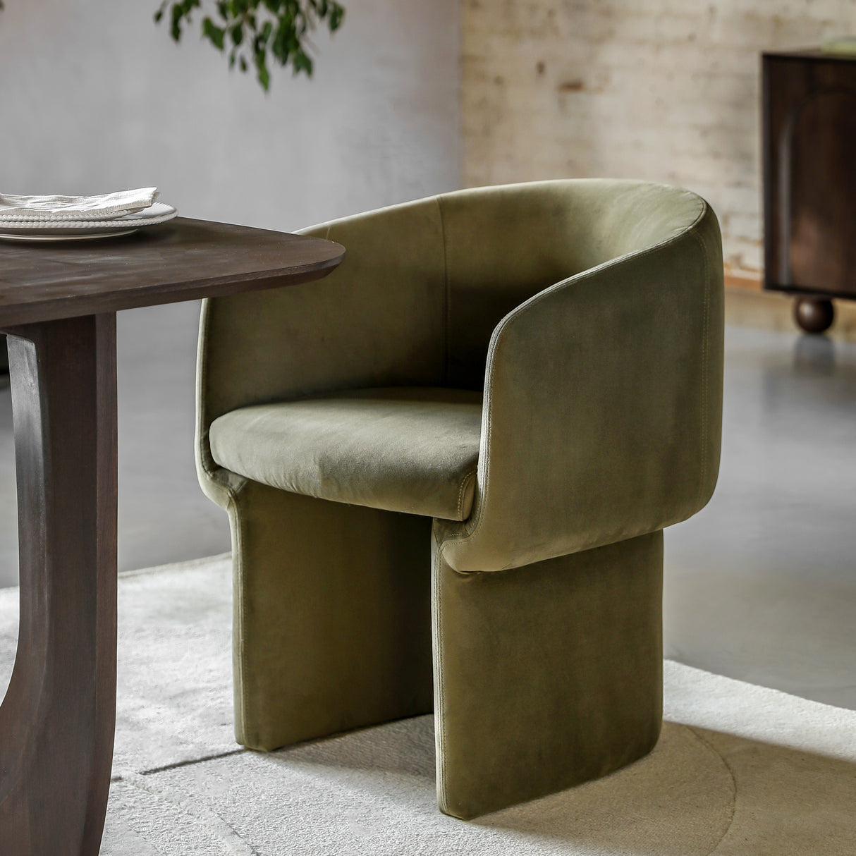 Amos Holm Dining Chair Moss Green  –  from Amos Lighting + Home