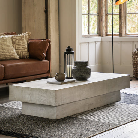 Amos Iowa Coffee Table Whitewash  –  from Amos Lighting + Home