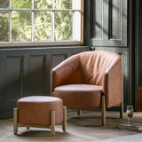 Amos Tindon Armchair Vintage Brown Leather  –  from Amos Lighting + Home