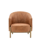 Amos Tindon Armchair Vintage Brown Leather  –  from Amos Lighting + Home