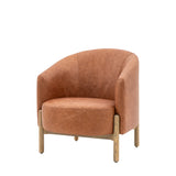 Amos Tindon Armchair Vintage Brown Leather  –  from Amos Lighting + Home