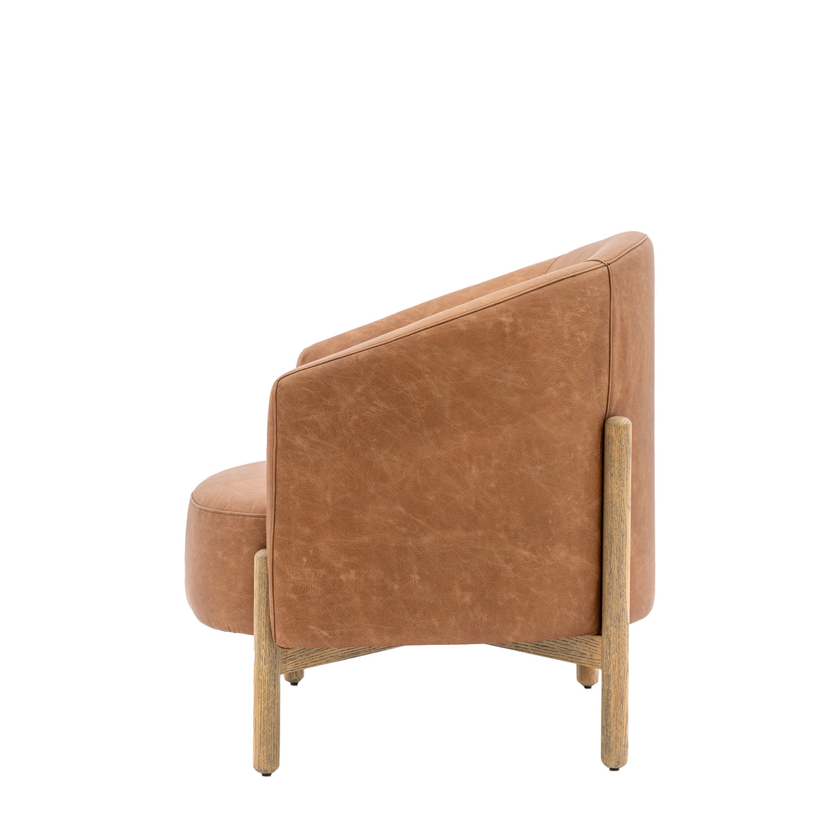 Amos Tindon Armchair Vintage Brown Leather  –  from Amos Lighting + Home