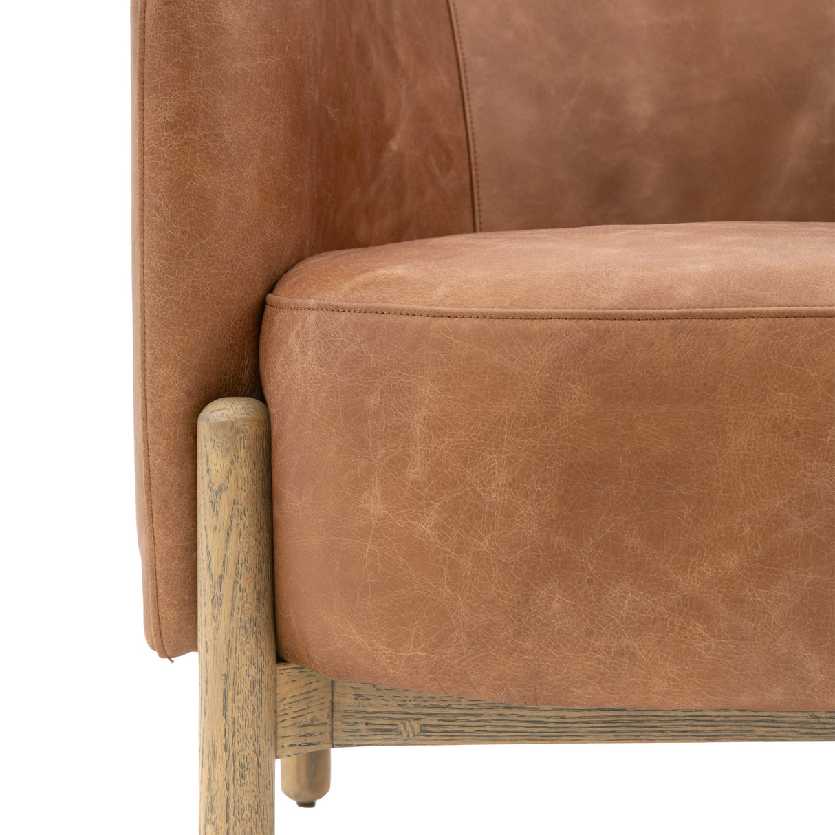 Amos Tindon Armchair Vintage Brown Leather  –  from Amos Lighting + Home