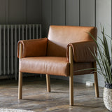 Amos Stratford Armchair Brown Leather  –  from Amos Lighting + Home