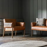 Amos Stratford Armchair Brown Leather  –  from Amos Lighting + Home