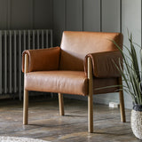 Amos Stratford Armchair Brown Leather  –  from Amos Lighting + Home