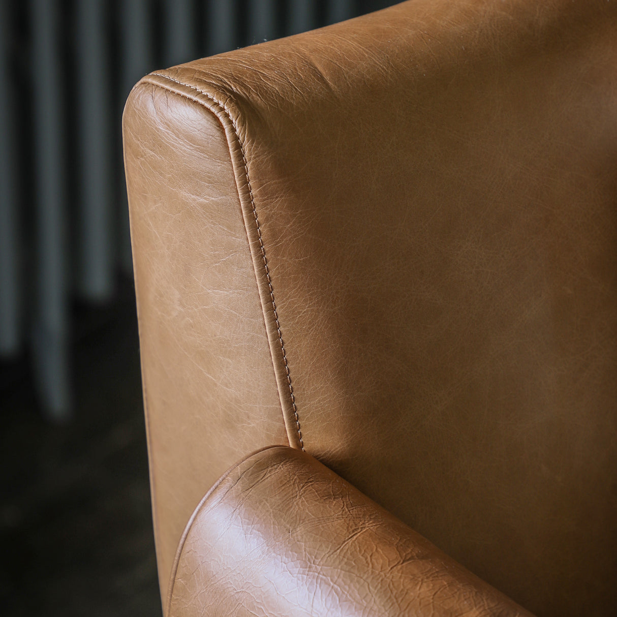 Amos Stratford Armchair Brown Leather  –  from Amos Lighting + Home