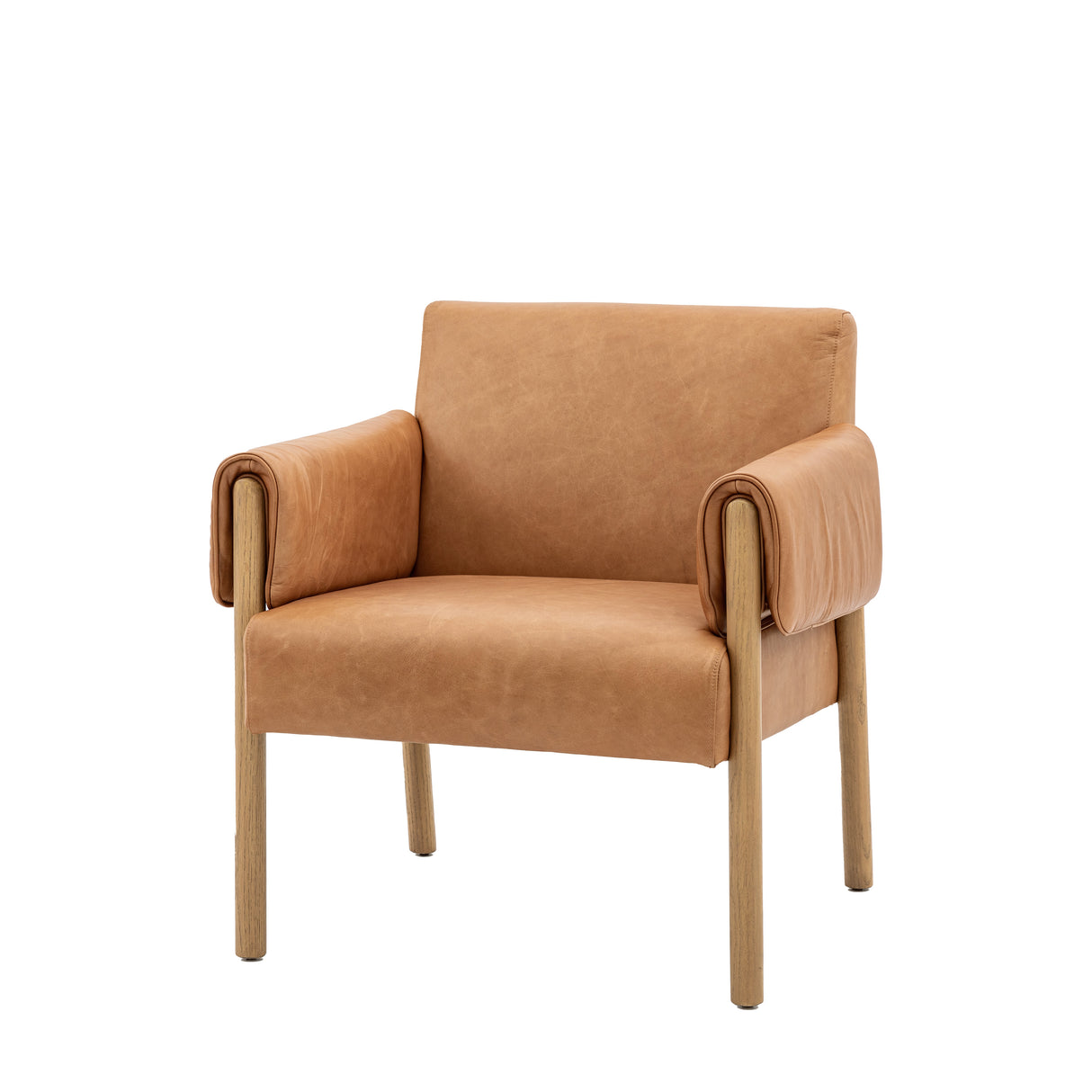 Amos Stratford Armchair Brown Leather  –  from Amos Lighting + Home