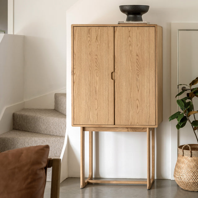 Amos Craft Cocktail Cabinet Natural from Amos Lighting + Home