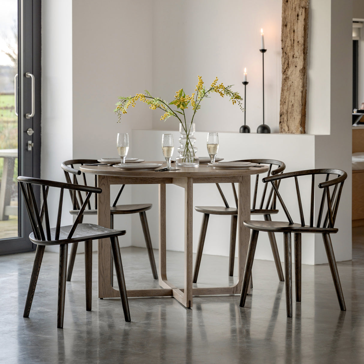 Amos Craft Round Dining Table Smoked  –  from Amos Lighting + Home